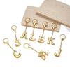 26 Alphabet Keychain: 18K Gold-Plated Pendant - Elegant Niche Design