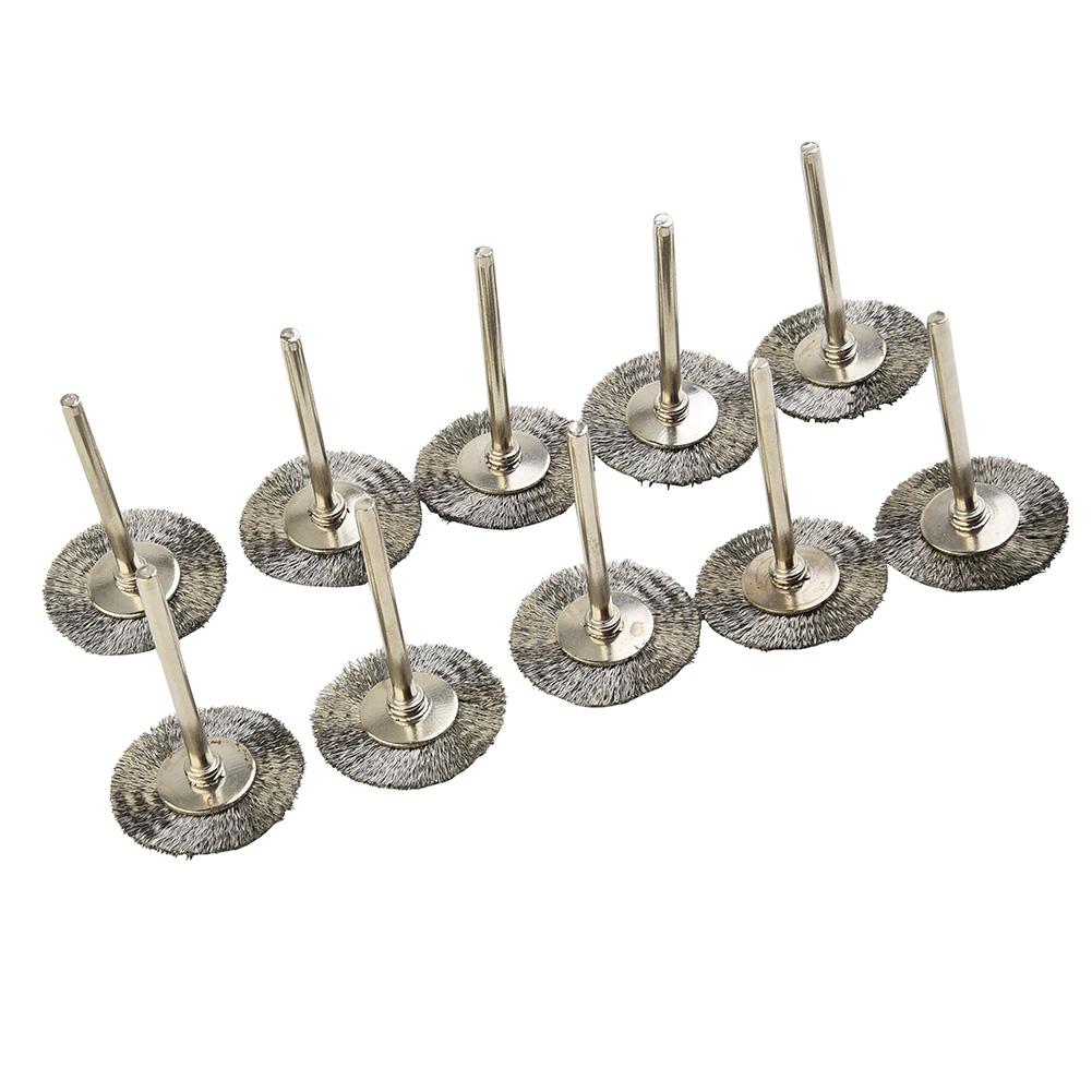 Wheel Brushes Polish Set # Tools 10pcs Wire Rotary Accessories For  22mm 10x