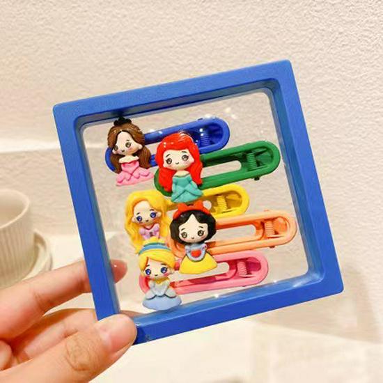 Set de agrafe colorate cu desene animate pentru fete - agrafe drăguțe cu cioc de rață și cleme laterale pentru bretonul fetițelor