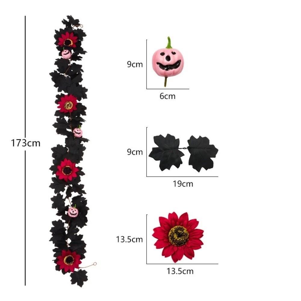 Silk Halloween Leaf Vines Realistic Artificial Hanging Vine Garland  Table Decoration