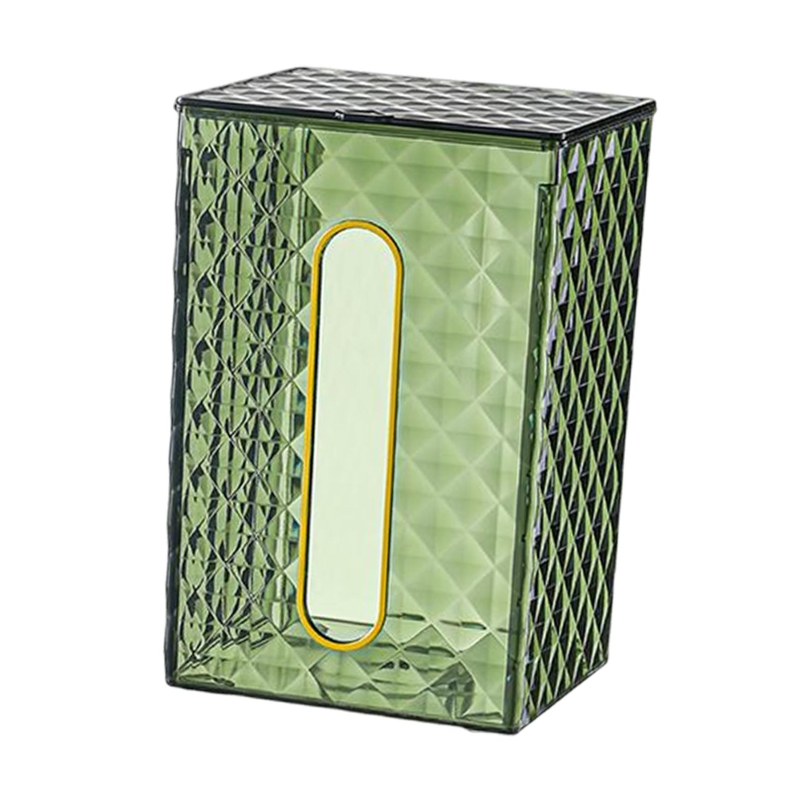 Premium Wall-Mounted Facial Tissue Holder for Home and Office зелёный