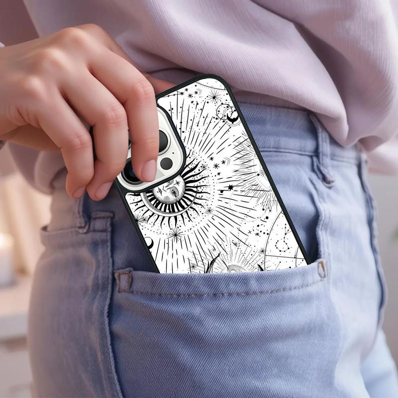 Love Sun Moon Phone Case For iPhone 17 Air 15 16e 14 13 Pro Max Coque 12 11 Pro Max PLUS cover