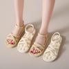Pregnant women's flat-soled sandals women's new summer wear versatile elastic band with skirt cool slippers