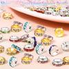 100pcs Rondelle Spacer Beads 8mm Rhinestone Spacer Beads Crystal Beads Spacers for Jewellery Making Bracelet Necklaces DIY Craft