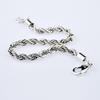 Fashion Men 100% Solid 925 Sterling Silver Bracelet Rope Chain 5MM 17-20CM Bangle for Man & Boy Cuff Jewelry Gift