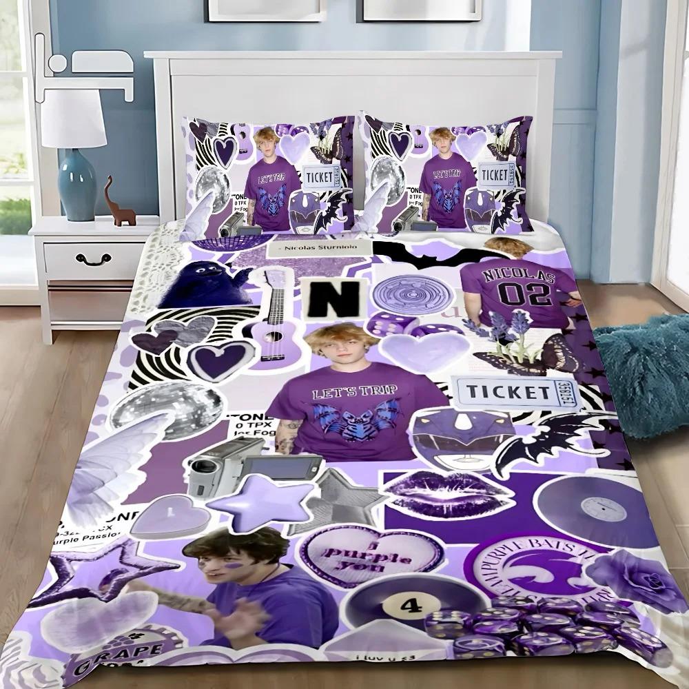 Sturniolo Drillinge Bettbezug Kissenbezug Bettwäscheset Erwachsene Junge Mädchen Schlafzimmerdekoration Kinder Geschenk Einzel Doppel Große Größe