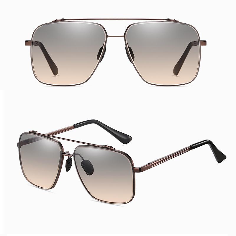 New Fashion Pilot Sunglasses For Men Vintage Gradient Big Frame Sun Glasses Women Luxury Brand Metal Eyewear