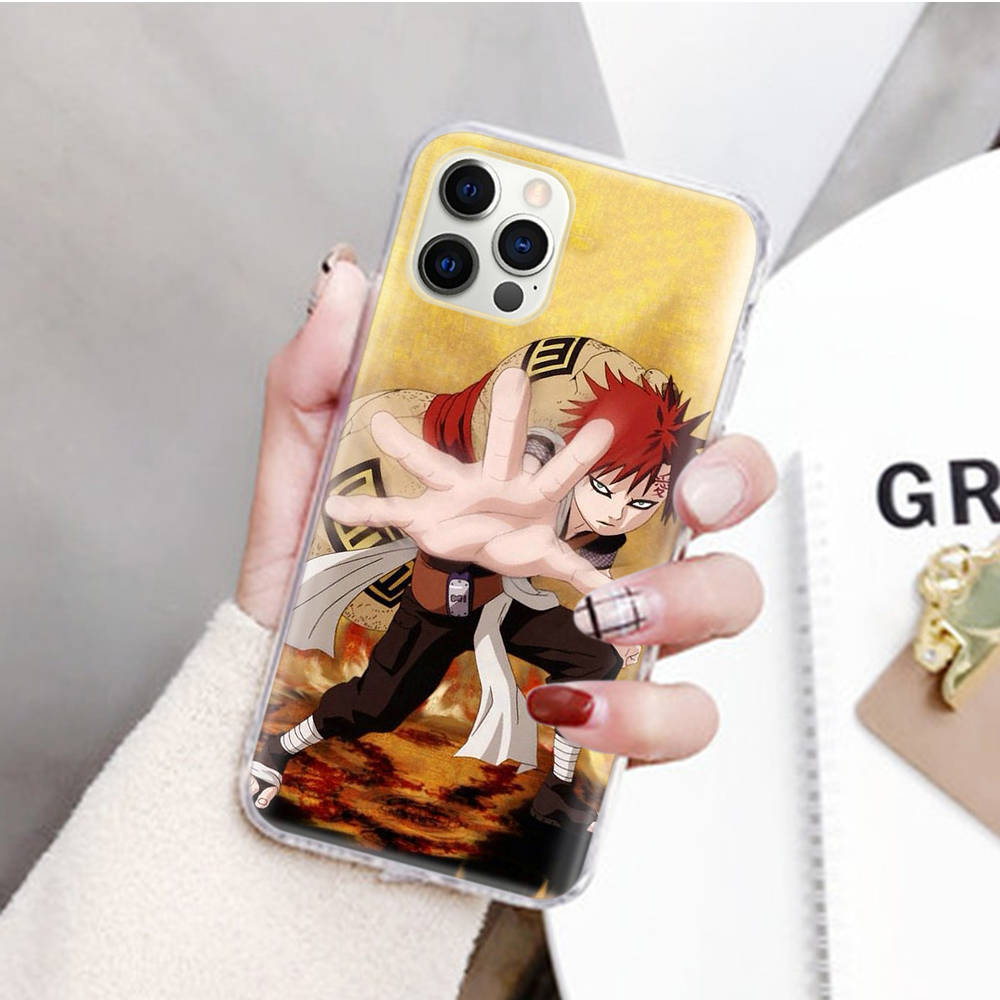 JW81 Naruto Gaara Transparent Case for Samsung A04 A14 A23 M33 M53 Realme 10 9 C35 C55 VIVO Y02 X80 Infinix Hot 30 Note 11 Tecno Spark 8P Pro