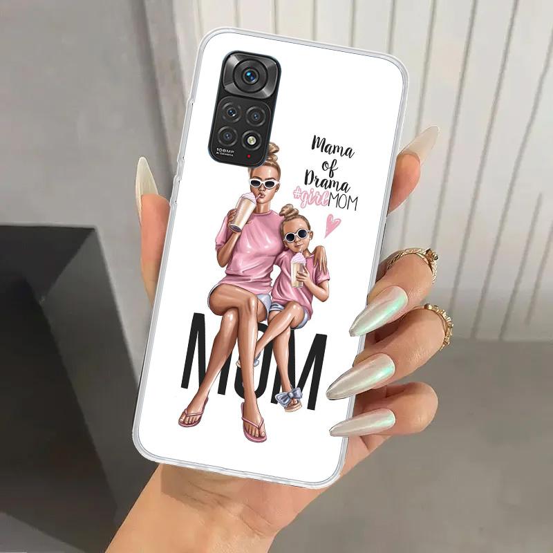 Baby Mom Girls Phone Case for Xiaomi Redmi Note 15 14 14S 13 12S 12 Pro 11S 11 Plus 11T 11E 10S Soft Funda Print Shell Redmi Not Redmi Note 15 4G