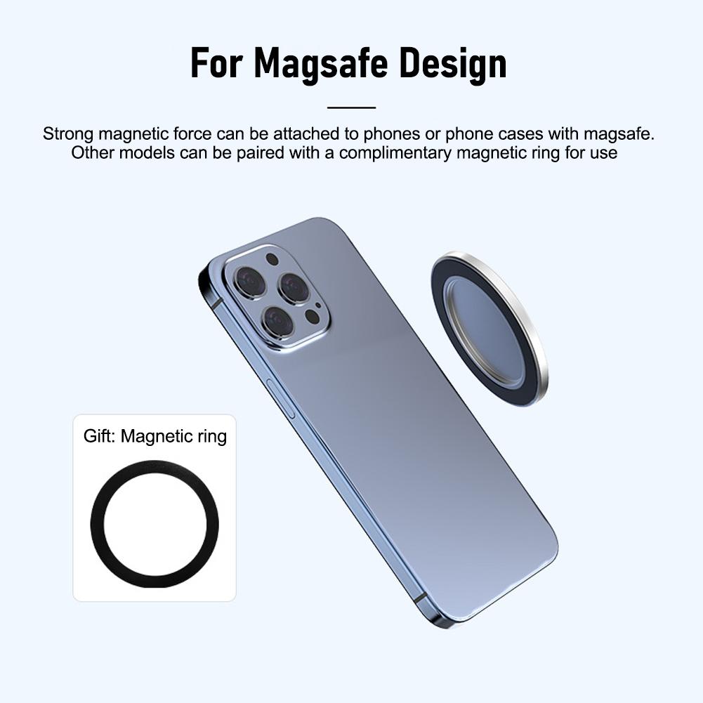 Magnetic Selfie Mirror for Phone Back Camera Slim Convex Design Compatible with Magsafe iPhone 15 14 13 Max Plus Clear Reflectio