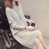 Half Turtleneck Sweater for Women In Autumn and Winter Loose Long-sleeved Mid-length Knitted Dress Solid Color Casual Pullover