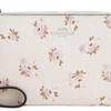 Coach Corner Zip 16 Silver Metal Logo Floral Print Coated Canvas Clutch Small Women Clutch Multicolor Chalk CAL72-SVCAH