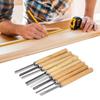 8PCS HSS Steel Wood Carving Tools Groove Parting Woodturning Tools Lathe Chisel Set For Woodworking