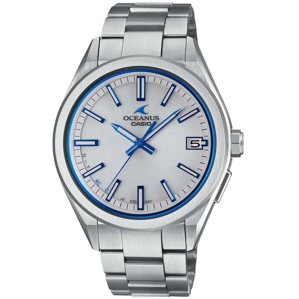 Casio OCEANUS Men's White Watch Bluetooth Solar Radio Wave Sapphire Glass Japan Made OCW-T200S-7AJF