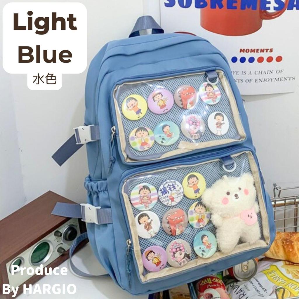 Ita Large Large Oshikatsu A4 Everyday Events [Harujio] Bag, Backpack, Capacity, Capacity, Backpack, Size, Transparent, Black, White, Clear, Oshikatsu,