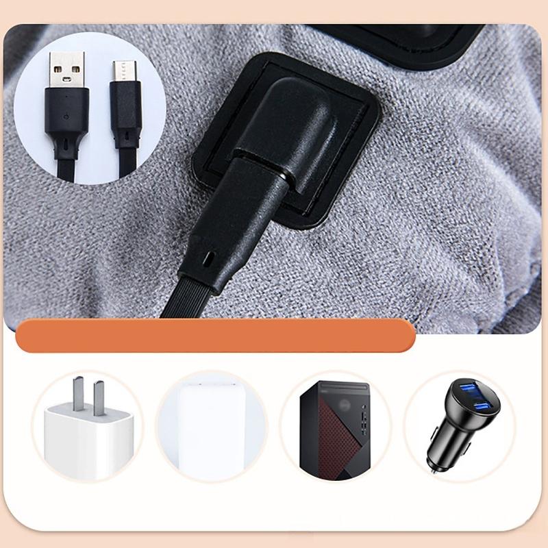 Car Heated Seat Cushion Graphene Winter Plush Seat Cushion 12V Car Universal USB Electric Heating Single-chip Pad Accessories