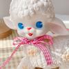 Sheep Toy Adorable Well Crafted Vivid Appearance Pink Ribbon Bow Lamb Decor for Bedroom