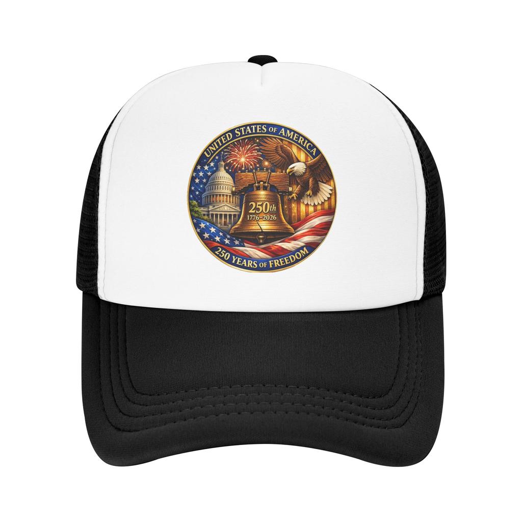 Casual America  Year Anniversary  Golf Cap Unisex Women Trucker Hat  Formal Golf Adjustable Fit Sun Caps