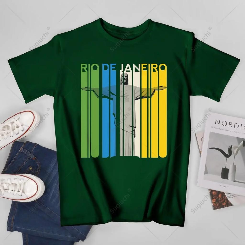 Unisex Unisex Brazil Retro Beach Brazilian Rio De Janeiro Statue Sao Paulo Tshirt Tees T Shirts WoUnisex Boys 100 Cotton TShirt
