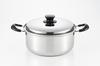 Yoshikawa Integrate Tsubame-Sanjo 24cm 5.3L Double-Handled Pot with Lid, Induction and Direct Heat Compatible, Made In Japan, SJ3397