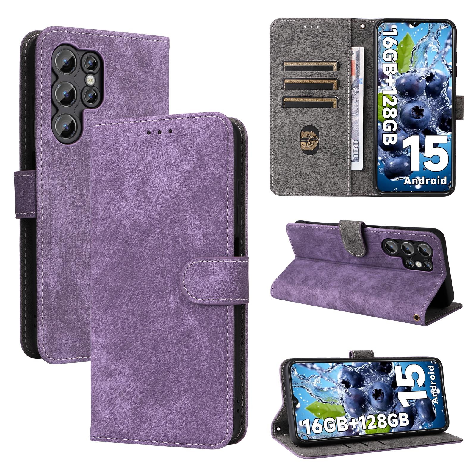 

Чехлы-книжки для Oukitel C1/C1 Pro из ПУ кожи, защита всего корпуса с [блокировкой RFID], противоударный, прочный, ретро чехол для телефона for Oukitel C1/C1 Pro фиолетовый