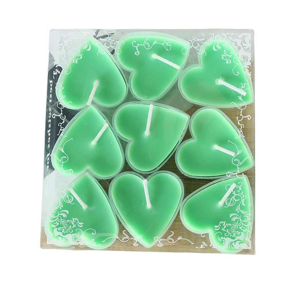 9pcs Heart Shape Christmas Holiday Tealights Long Burning Time Perfectly For Holiday Parties And Warm Decoration