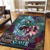 Tappeto Personalizzato Demon Slayer Kimetsu no Yaiba per Soggiorno Camera da Letto Decorazione Casa Stile Film Tappeto da Gioco per Pavimento -HE33