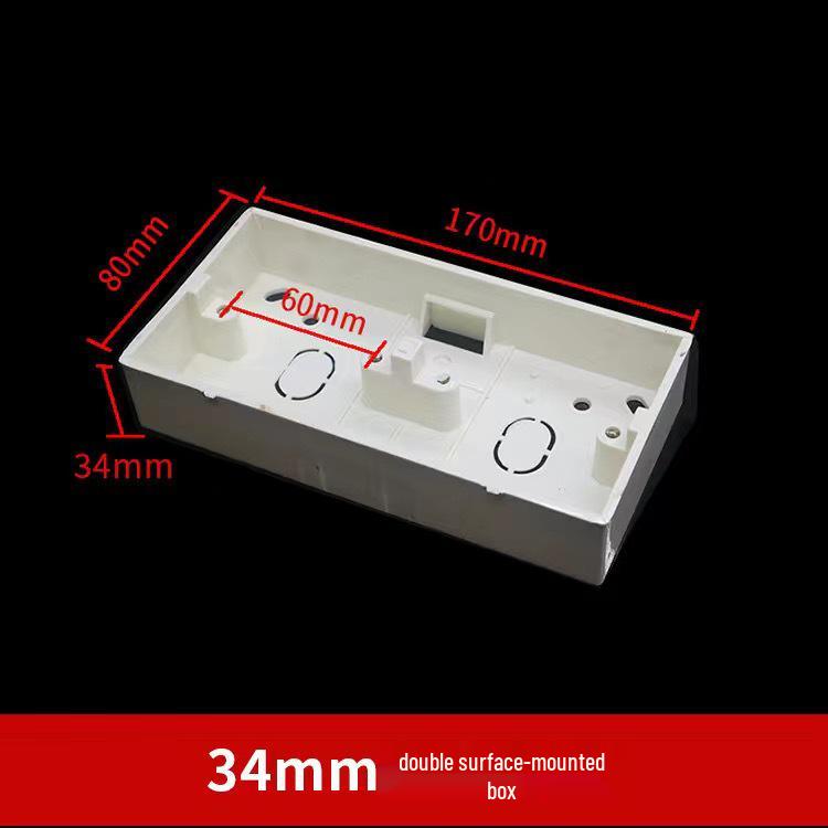 Cutie de joncțiune dublă PVC86 ignifugă pentru montaj aparent pentru întrerupătoare și prize de perete