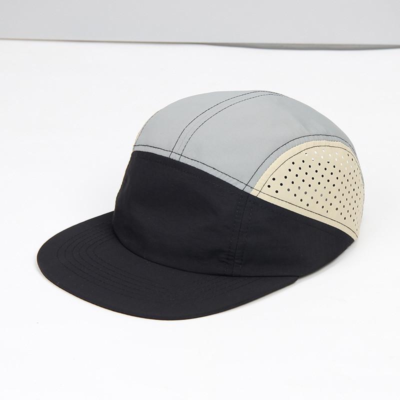 

Streetwear Mesh Baseball Cap With Breathable Nylon For Men And Women Summer KhakiLightGraySplice,M