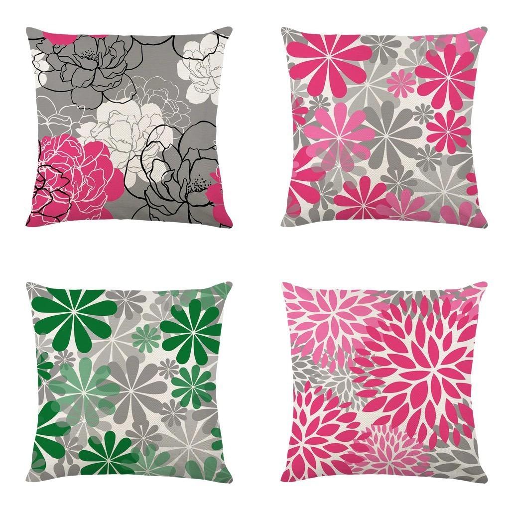 Elegant Waterproof Flower Printed Cushion Cover With Oilproof And Dustproof Features For Stylish Home Decor