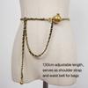 Leather Waist Chain Bag Shoulder Strap Womens Crossbody Bag Waist Wallet Fashion Waist Bag Detachable Play Waist Belt