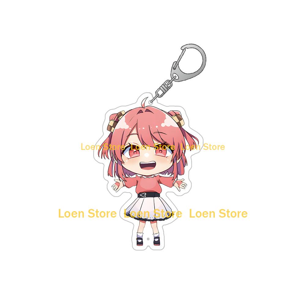 Loen Mini World Vtuber Colorful Peach Official Anime Peripheral Jpapa Noa Tattsun Siva Acrylic Keychain Cute Anime Bag Pendant 6CM Acrylic keychain