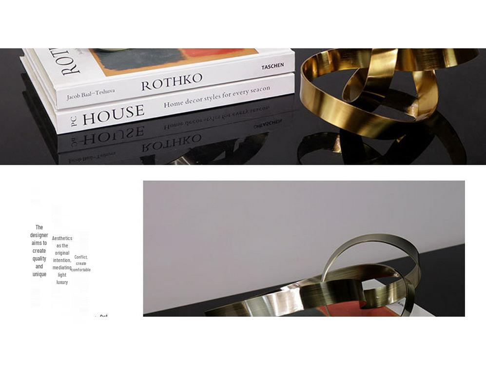 Moderní geometrický papírový lis s lanovým uzlem - Lehký luxusní dekor