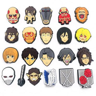 21 Přívěsků na boty Attack on Titan Anime pro Crocs - DIY ozdoby na boty
