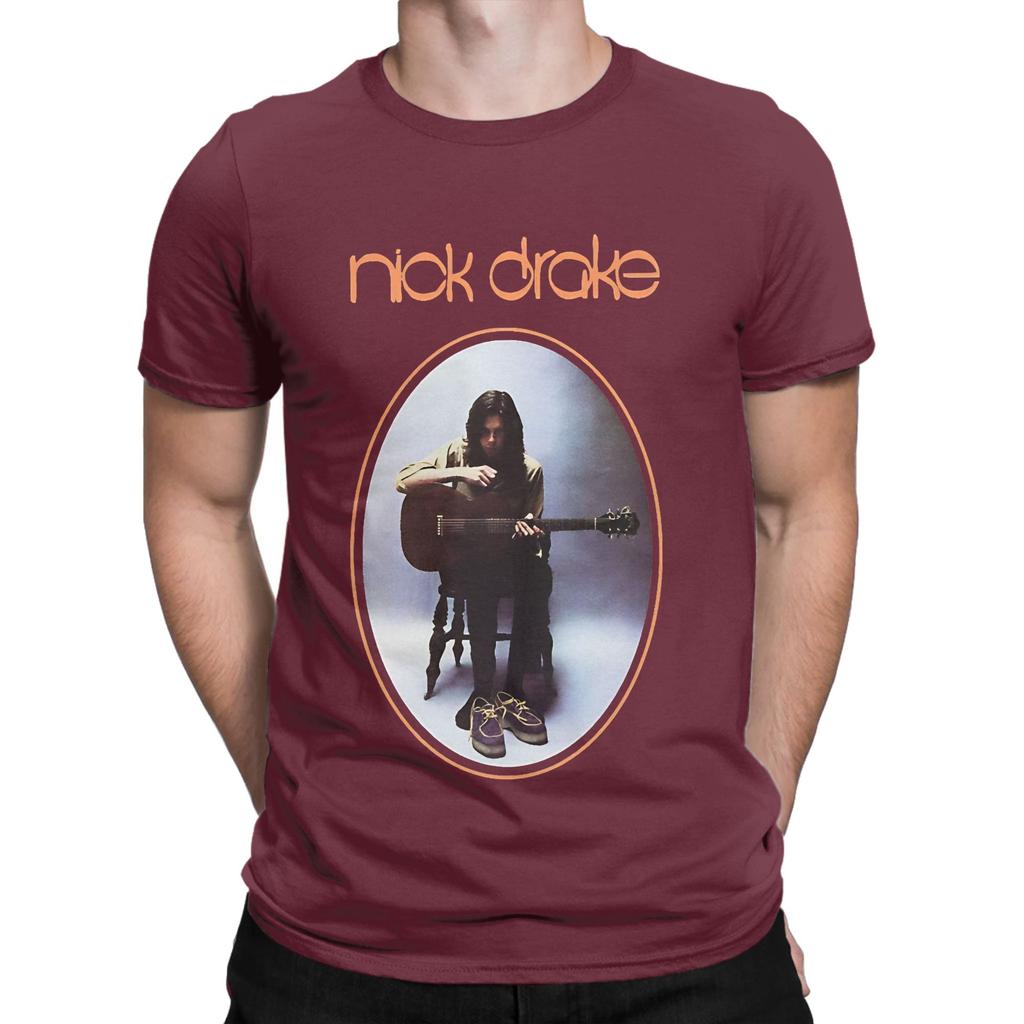 Lustige Nick Drake T-Shirts Unisex Rundhals Baumwoll-T-Shirts Kurzarm-T-Shirt Geburtstagsgeschenk Oberteile