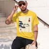Japanese Ink Funny Vintage Graph Ukiyoe Tshirt Summer Shortsved Breathable Sweatwking Versatile Fashion Tshirt For Bato