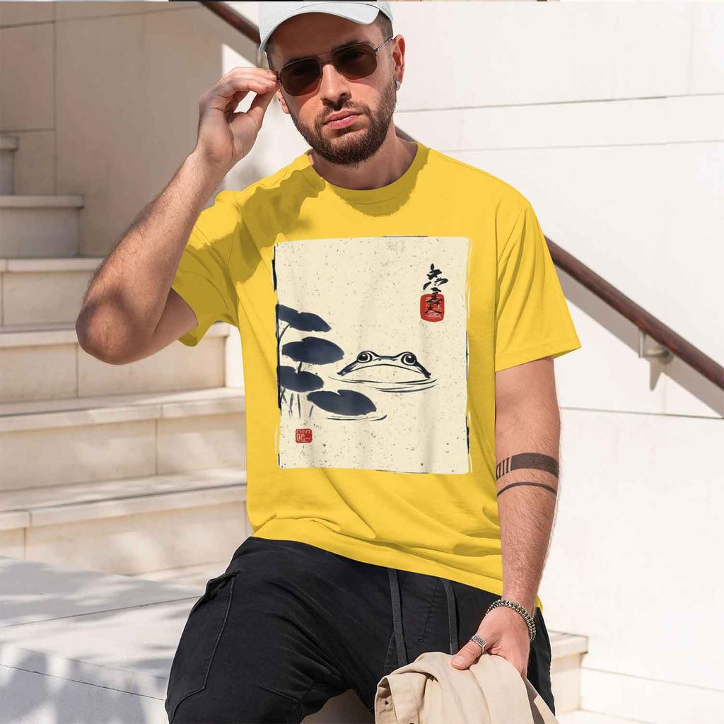 Japanese Ink Funny Vintage Graph Ukiyoe Tshirt Summer Shortsved Breathable Sweatwking Versatile Fashion Tshirt For Bato