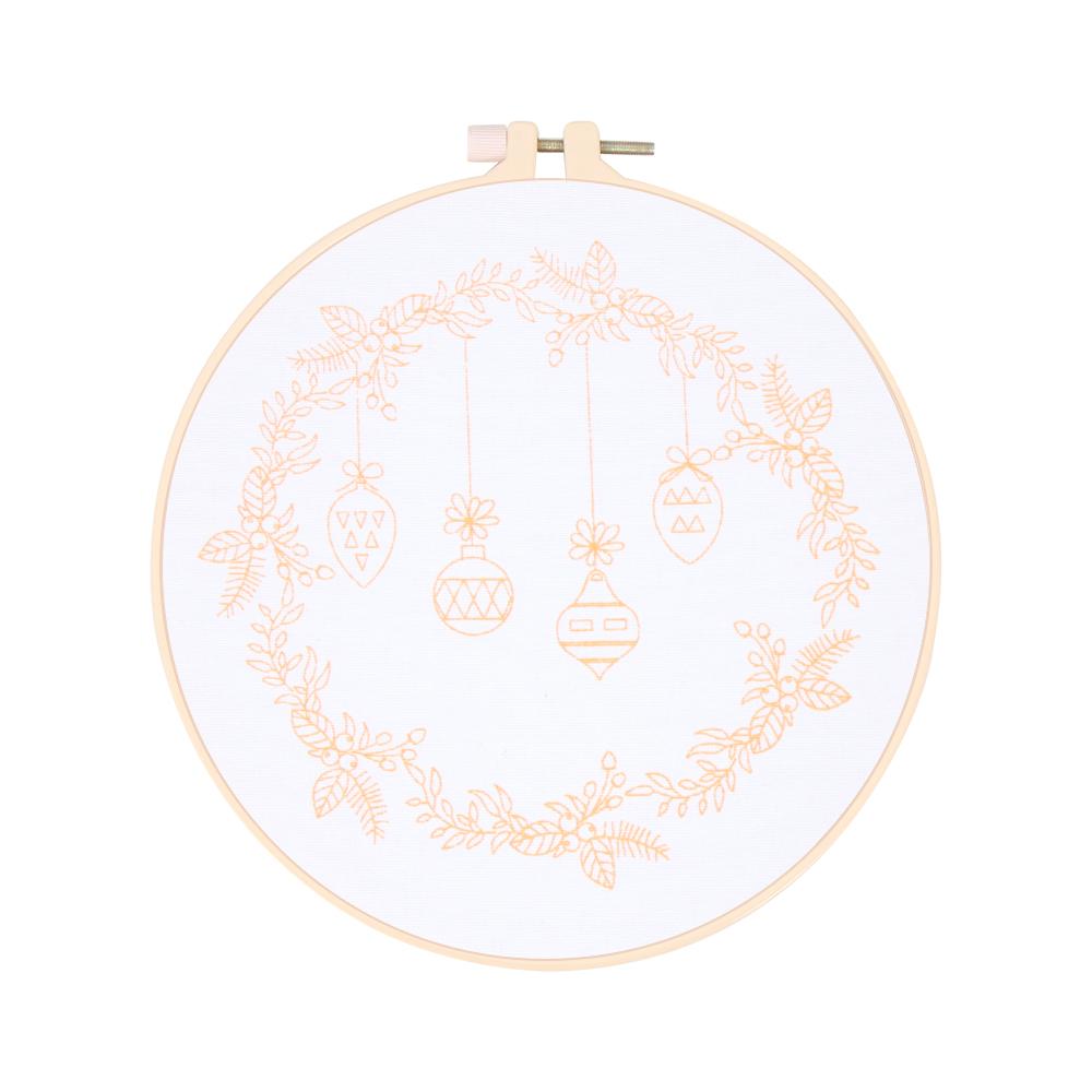 Needle Punch Sewing Accessories Xmas Embroidery Cross Stitch Kit Embroidery Hoop Christmas Ornament