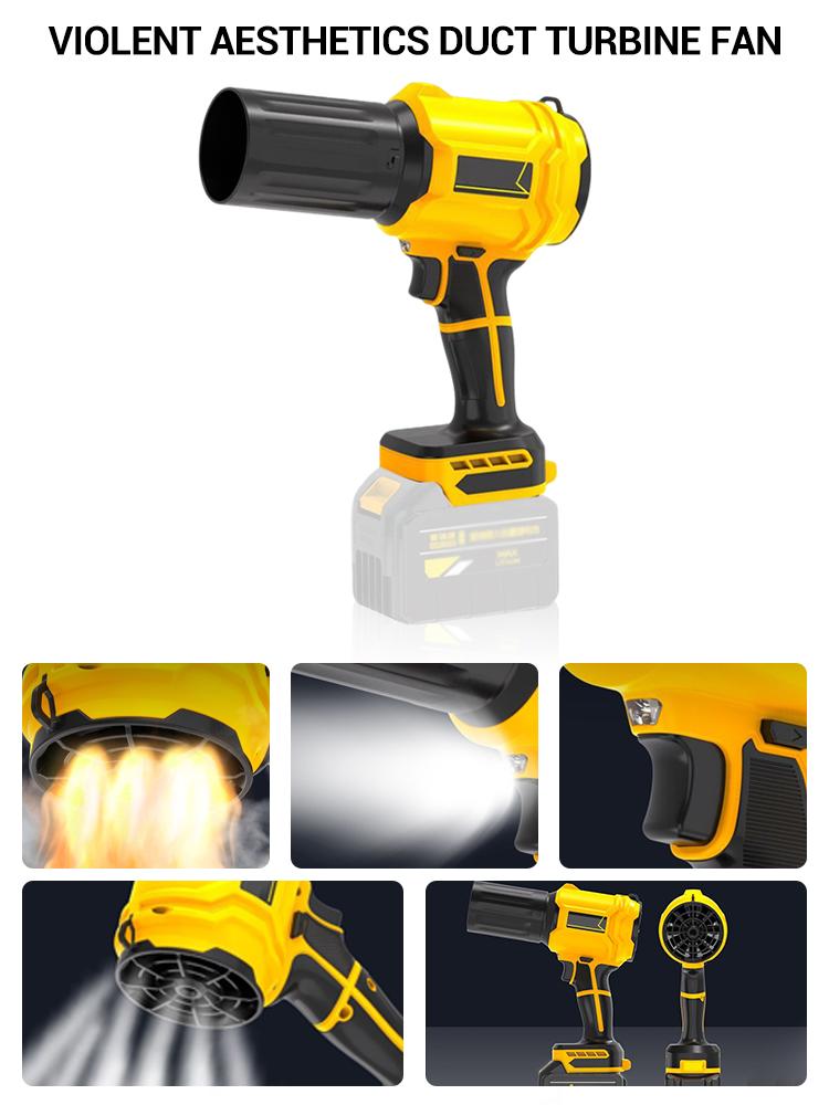 1000W Handheld Fan Electric Air Blower 750g Thrust Stepless Speed Dust Blower Violent Air Gun for Makita 21V Battery(No Battery)