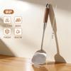 3L Stainless Steel Spatula Set Wooden Handle Thickened Stir-fry Spoon Soup Spoon Colander Kitchen Utensils Household Stir-fry Spoon Frying Spatula