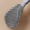 Plastic TPR Toilet Brush Toilet Bowl Brush with Holder Set Wall Hanging Toilet Brush Flexible Soft Cleaning Bristles for Floor