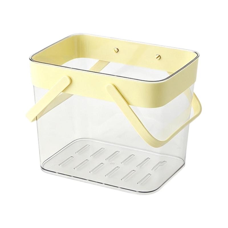 Dorm Shower Basket With Handle, Portable PET Bath Storage Bin for Shared Bath, Gym, and Daily Supply Carrying Use