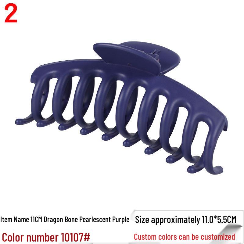 Dragon Bone Pearlescent Hair Claw - Large Matte Ponytail Clip for Women