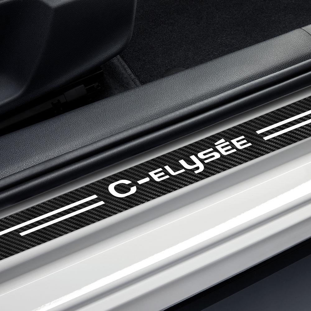 4PCS Car Sill Stickers For C1 C2 C3 C4 C4L C5 C6 C8 C-ELYSEE VTS Xsara C-Crosser Berlingo Jumpy Nemo Picasso Accessories