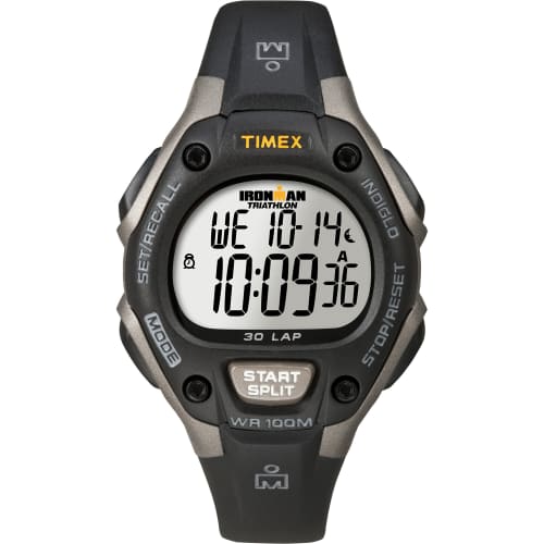 Timex Women's Iron Man 30 Lap Digital Quartz Watch, Medium, One Size, Black/Gray