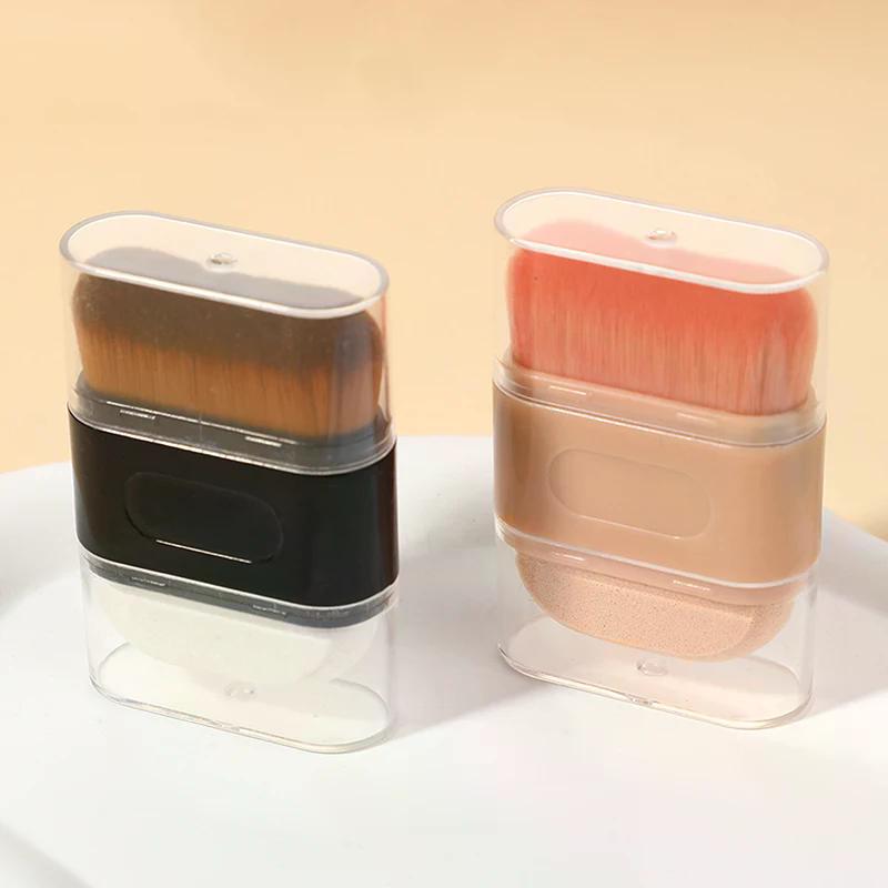 1 Pcs Professional Foundation Makeup Brush Double-ended Wave Top Contour Brush For Beauty Liquid Powder Concealer Cream