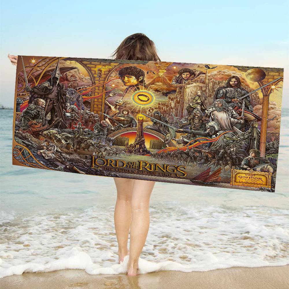 T-The L-Lords Of The R-Rings Microfiber Blanket Quick Drying Beach Towels Oversized Printing Super Absorbent Pool Towel Blanket