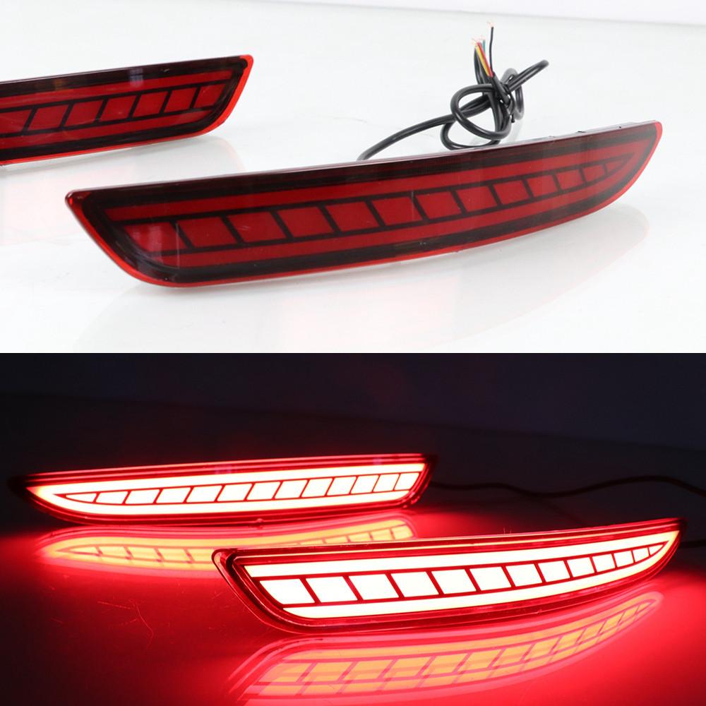 2PCS Rear Reflector Fog Lamp for Mazda3 Axela 2019-2023 Car LED Rear Bumper Brake Light Dynamic Turn Signal Light