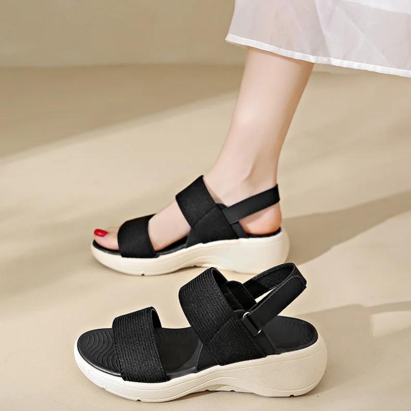 Женская спортивная летняя удобная женская обувь на платформе — фото 10