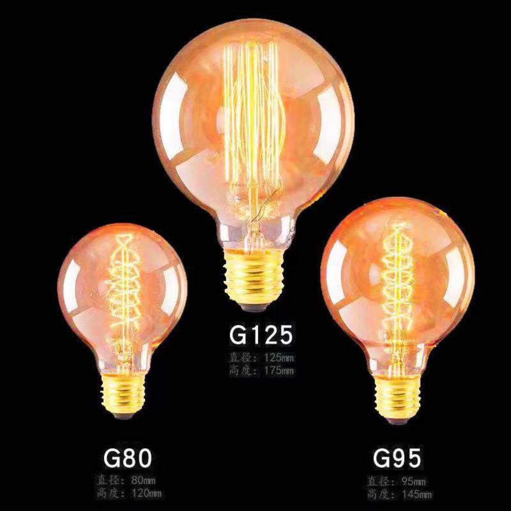 Retro Edison Bulb E27 220V 40W ST64 G80 G95 G125 Ampoule Vintage Edison Bulb Incandescent Lamp Filament Light Bulb Home Decor